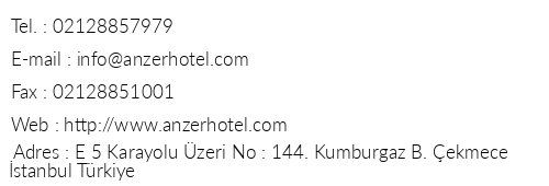 Anzer Beach Hotel telefon numaralar, faks, e-mail, posta adresi ve iletiim bilgileri
